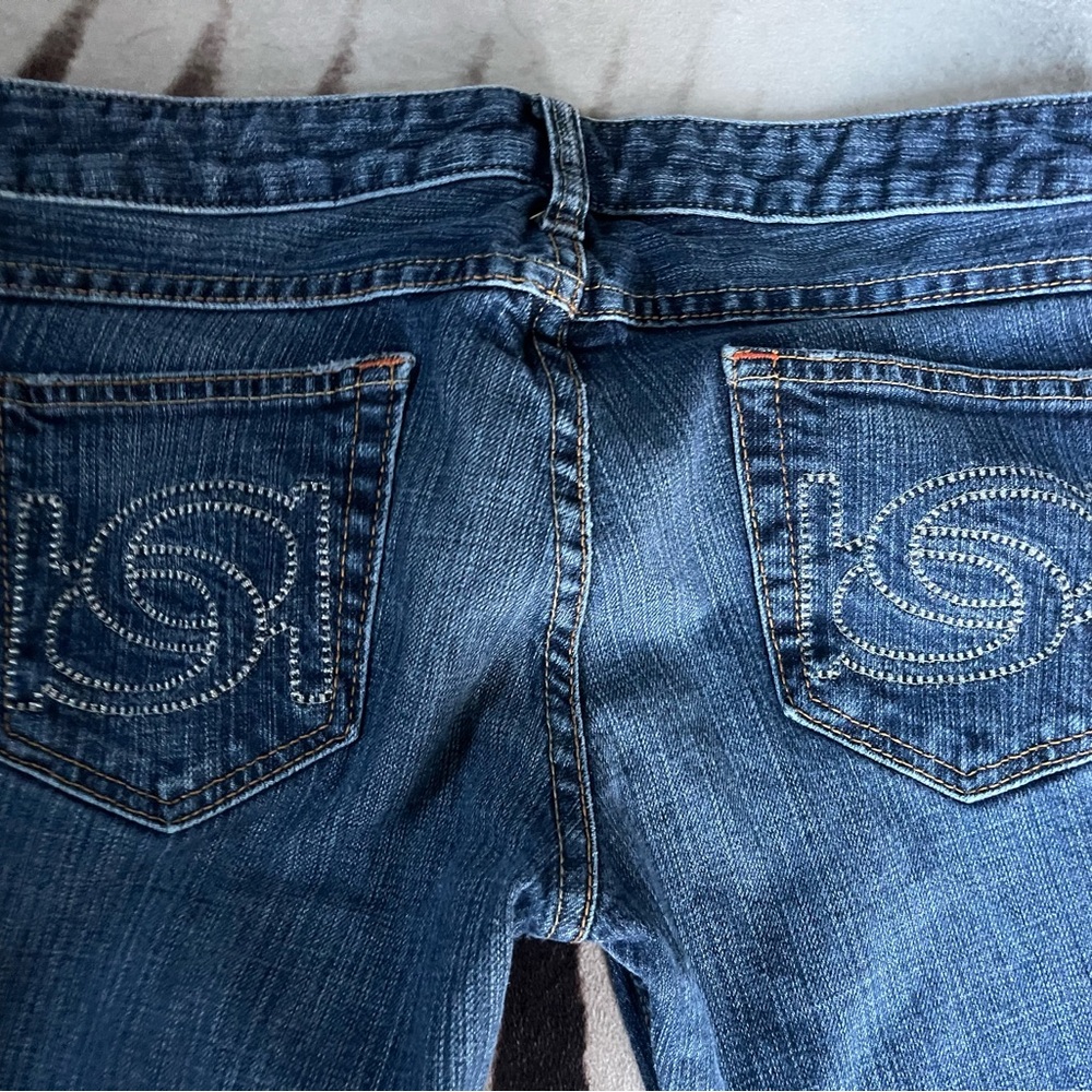 Y2K BEBE Flared Bedazzled Jeans